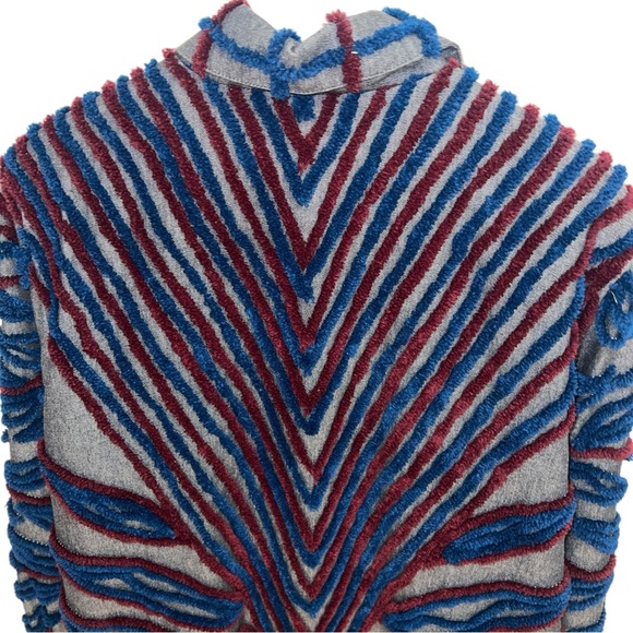 Vintage Stephanie Thomas Sports Textured Embroidered Boho Artsy Leaf Jacket - Picture 10 of 14